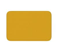 HJFCZH Tapis d'ourlet imprimé jaune moutarde 40 x 60 cm - Housse de bain en polyester ultra absorbant pour salle de bain, coiffeuse et suites d'invités - Antidérapant et facile d'entretien