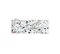 HJFCZH Terrazzo Bandeau à nœud pour bébé avec imprimé marbre pastel - Mélange de nylon doux pour la peau pour séances photo de nouveau-né et cadeaux de fête prénatale