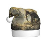 HJFCZH The Elephant Under the Willow Tree Picture Chapeau de Noël durable pour adulte pour Halloween, Noël, Nouvel An