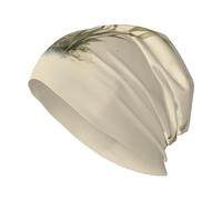 HJFCZH The Mouse That Fishes Picture Bonnet tricoté pour adulte - Bonnet extensible doux et confortable pour homme et femme - Noir