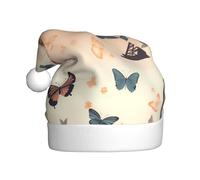 HJFCZH Tour de Paris et Papillon Imprimés Chapeau de Noël pour Adulte pour Noël, Halloween, Nouvel An, Soldes, Promotions