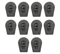 HJGarden Lot de 10 arrêts de corde à roulettes en plastique pour corde ou paracorde, cordons de serrage, vêtements, noir