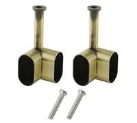 HJGarden Lot de 2 barres de penderie ovales à 90 degrés pour penderie, accessoires de penderie, barre de penderie, support d'angle à 90 degrés