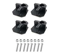 HJGarden Lot de 4 pieds de rechange en Plastique Noir pour Chaise de Camping, Vis Incluses, Remplacement de Pieds de Chaise de Camping Pliable