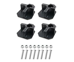 HJGarden Lot de 4 pieds de rechange en Plastique Noir pour Chaise de Camping, Vis Incluses, Remplacement de Pieds de Chaise de Camping Pliable