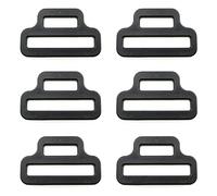 HJGarden Lot de 6 boucles de réglage Looploc en plastique noir de 2,5 cm à 5,1 cm