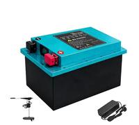 HJGHY ,24v 100ah, Batterie de propulseur 12 V 24 V 50 Ah 100 Ah 200 Ah/Batterie Rechargeable LiFePO4 48 V 60 V 55 Ah 70 Ah pour Moteur de pêche, Bateau de pêche à la traîne, avec Chargeur