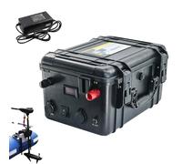 HJGHY 24v,100Ah, Batterie de Propulsion Marine pour propulseur extérieur 12 V 60 Ah 80 Ah 100 Ah 150 Ah ; Batterie Lithium Rechargeable 24 V 100 Ah 200 Ah pour hélice de Bateau de pêche