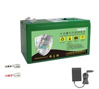 HJGHY 24v,12Ah, Station d'alimentation Portable au Lithium 24 V 10 Ah 12 Ah 6 Ah 8 Ah, Plus de 2 000 Cycles Profonds, avec Chargeur, pour éclairage de sondeur et Tondeuse à Gazon