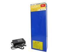 HJGHY 48v,10Ah, Batterie Lithium Rechargeable 48 V, 10 Ah, 12 Ah, 15 Ah, 18 Ah, 20 Ah, 4,5 Ah, 6 Ah, 8 Ah, pour vélos électriques (0-1000 W), Scooters et vélos électriques, avec Chargeur.
