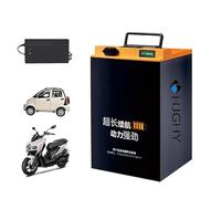 HJGHY 48v 20ah, Batterie de Remplacement 60 V 72 V 35 Ah 40 Ah 50 Ah 60 Ah 80 Ah 100 Ah pour Moto électrique, cyclomoteur, Tricycle ou Autre. Batterie Lithium-ION 60 Volts avec Chargeur.
