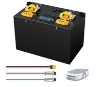 HJGHY Batterie au Lithium Fer Phosphate 12,8 V pour Robot | Batterie pour robot AGV 25,6 V 6 Ah ou 12 Ah ; batterie LiFePO4 12,8 V 24 Ah avec poignée et carte de protection BMS
