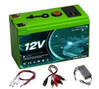 HJGHY Batterie au Lithium Portable d'extérieur 12 V 10 Ah | Batterie lithium-fer-phosphate 12V 8Ah 10Ah 12Ah ou 15Ah avec interrupteur pour pulvérisateur électrique/voiturette de golf