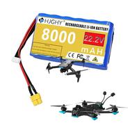 HJGHY Batterie Li-ION 24 V 8 Ah pour Drone Marin RC 24 V, Batteries Lithium-ION 6S2P 8 000 mAh avec Prise XT60