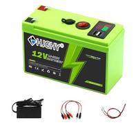 HJGHY Batterie Lithium 12V 6Ah, 8Ah, 10Ah, 12Ah, 15Ah, Batterie Rechargeable 12V avec Chargeur DC, Batteries 12 Volts pour Utilisation en extérieur, pour Moteurs de 0 à 180W,12v12ah Charger