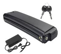 HJGHY Batterie Lithium 36 V 10,4 Ah / 13 Ah ou 48 V 12 Ah / 14 Ah (à Fixer sur Le Tube Diagonal) avec Chargeur et Interrupteur. Batterie Lithium de Forme incurvée pour vélo électrique.,36v12ah