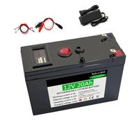 HJGHY Batterie Lithium Portable Rechargeable 12 V 20 Ah, Batterie de Remplacement 12 Volts pour pulvérisateur, Chariot, Lampe LED avec Chargeur