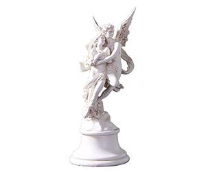 HJGHY Statue de Cupidon et Psyché, Mythologie Gréco-Romaine Statue des Amoureux Décorations Maison Cadeau pour Le Salon,Blanc,36x14cm