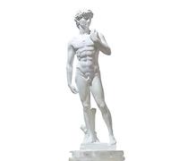 HJGHY Statue de David Figurine David de Michel-Ange Sculpture Résine Sculpture de Héros Classique pour la Décoration Intérieure Esquisser Ornements,Blanc,8x8x24cm(3x3x9inch)