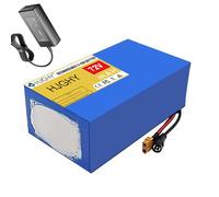 HJGHY Xt60,72V 20Ah, Chargeur de Batterie Lithium-ION 72 V 20 Ah 30 Ah 40 Ah avec BMS et Chargeur pour VTT, voiturette de Golf, Tricycle, Moteur 1 500 W - 3 000 W