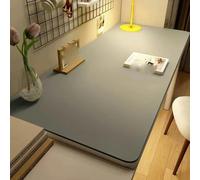 HJGUI Grand Tapis de Bureau Protecteur de Table Nappe en Cuir pour la Maison Facile à Nettoyer imperméable à l'eau Dessous de Verre antidérapant Gamer Clavier Tapis de Souris-Gris-70x140 cm