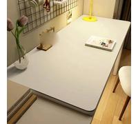 HJGUI Grand Tapis de Bureau, Protection de Table, Nappe en Cuir pour la Maison, Facile à Nettoyer, imperméable, Dessous de Verre antidérapant, Clavier de Joueur, Tapis de Souris, Beige, 40 x 120 cm