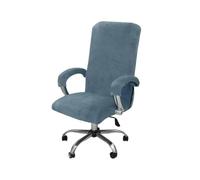 HJGUI Housses de Chaise de Bureau en Velours pour Ordinateur, Protection de Fauteuil, Noir, avec accoudoirs, pour Gamer, 2024, Gris, Bleu, XL (69, 80 cm)