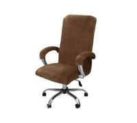 HJGUI Housses de Chaise de Bureau en Velours pour Ordinateur, Protection de Fauteuil, Noir, avec accoudoirs, pour Gamer, 2024, café XL (69 80 cm)