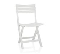 hjh LIVING Chaise de Camping Pliante TRAVANO Chaise de Jardin Pliante Peu encombrante, Chaise Pliante pour l'intérieur et l'extérieur, Blanc