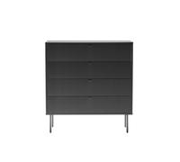 hjh Living Commode KARBY K 4 tiroirs 90 x 40 x 95 cm style industriel Noir