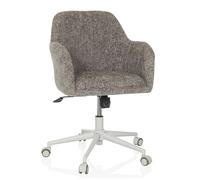 hjh LIVING Homeoffice Chaise rembourrée SOLAO Home Chaise de Bureau Chaise pivotante réglable en Hauteur, Fonction Bascule, Tissu Gris