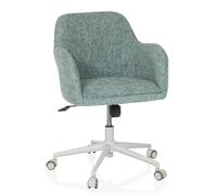 hjh LIVING Homeoffice Chaise rembourrée SOLAO Home Chaise de Bureau Chaise pivotante réglable en Hauteur, Fonction Bascule, Tissu Menthe