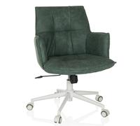 hjh LIVING Homeoffice Chaise rembourrée SOLAO Life W Chaise de Bureau Chaise pivotante réglable en Hauteur, Tissu Menthe-Vert