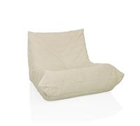 hjh LIVING Canapé-Sofa avec Dossier SITZOLO Fauteuil de Sol Confortable Fauteuil de Chambre à Coucher Salon, Tissu nervuré Beige