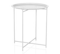 ALLRUND | métal avec motif perforé - Table d'appoint Blanc