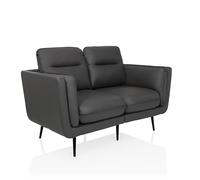 hjh LIVING Vintalux Canapé 2 places rembourré confortable avec accoudoirs, pour bureau, salon, gris