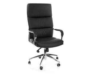 hjh OFFICE 600700 Fauteuil de Direction Brunello 20 Cuir synthétique Noir Fauteuil de Bureau à Haut Dossier, confortablement rembourré