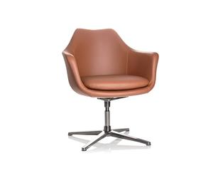 hjh OFFICE 600988 Fauteuil Club, Chaise Lounge Artemia Marron 67 x 63 x 85 cm