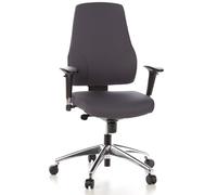 hjh OFFICE 608030 Chaise de Bureau Pro-TEC 200 Tissu Anthracite Chaise pivotante Ergonomique, accoudoirs & Dossier réglables