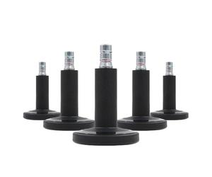 hjh OFFICE 619042 5 X Patins Glisseurs Stato-m 11 Mm / 60 Mm Noir pour Moquette