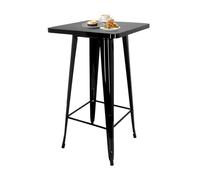 hjh OFFICE 645060 Table de Bar VANTAGGIO High T Métal Noir, Table de Bar Tendance au Design Industriel