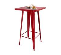 hjh OFFICE 645062 Table de Bar VANTAGGIO High T Métal Rouge, Table de Bar Tendance au Design Industriel