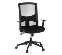 Siège De Bureau / Fauteuil De Direction Lavita, Tissu Maille Noir / Noir Hjh Office Noir