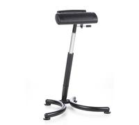 hjh OFFICE 665140 Siège Assis-Debout Top Work 30 Chaise pour Table à Repasser, Tabouret de Repassage Ajustable & Pliable, Noir