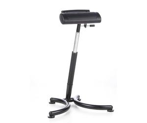 hjh OFFICE 665140 Siège Assis-Debout Top Work 30 Chaise pour Table à Repasser, Tabouret de Repassage Ajustable & Pliable, Noir