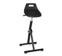 hjh OFFICE 665150 Tabouret Technique, appuie-Fesses Top Work 31 Noir, siège en polyuréthane à Usage Universel, réglable en Hauteur, piètement Robuste en Noir, Facile d'entretien