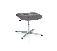 hjh OFFICE 670934 Tabouret élégant avec Un Design rétro SARANTO Gris Tissu, Pouf Salon, Tabouret Bas, réglable en Hauteur