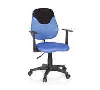 Chaise De Bureau / Fauteuil Pivotant Pour Enfant Kiddy Style Tissu Bleu / Noir Hjh Office Bleu