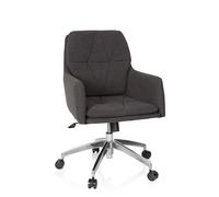 hjh OFFICE 670946 Home-Office Fauteuil Shake 350 Tissu Gris Fauteuil pivotant Moderne avec roulettes, réglable en Hauteur