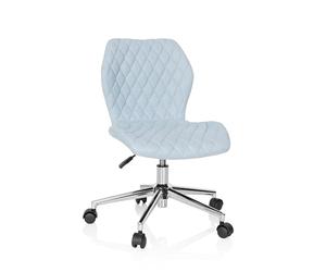 hjh OFFICE 670955 Chaise d'enfant et Adolescent Joy II Tissu Bleu Clair Fauteuil de Bureau avec roulettes, grandit avec toi